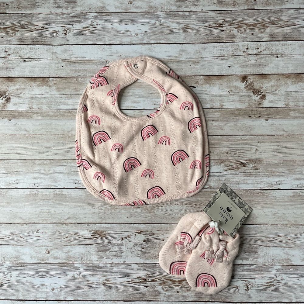 Kate Quinn Rainbow Bib and Booties